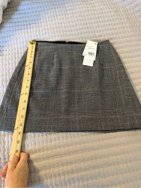 French Connection Gray Plaid Mini Skirt